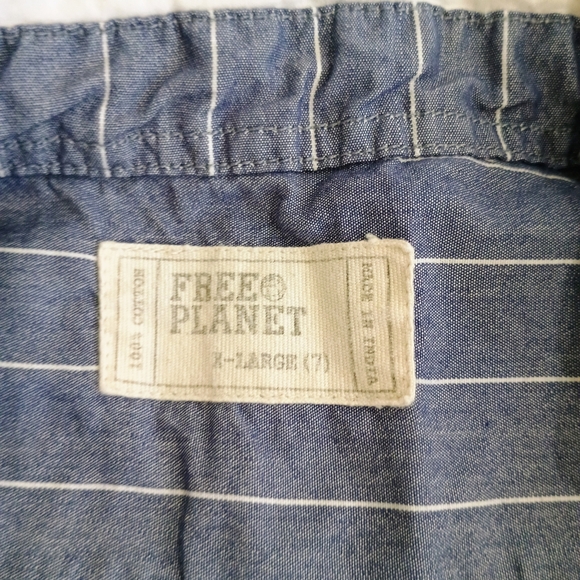 Dinosaur Print Kids Shirt - White and Blue - Picture 2 of 4